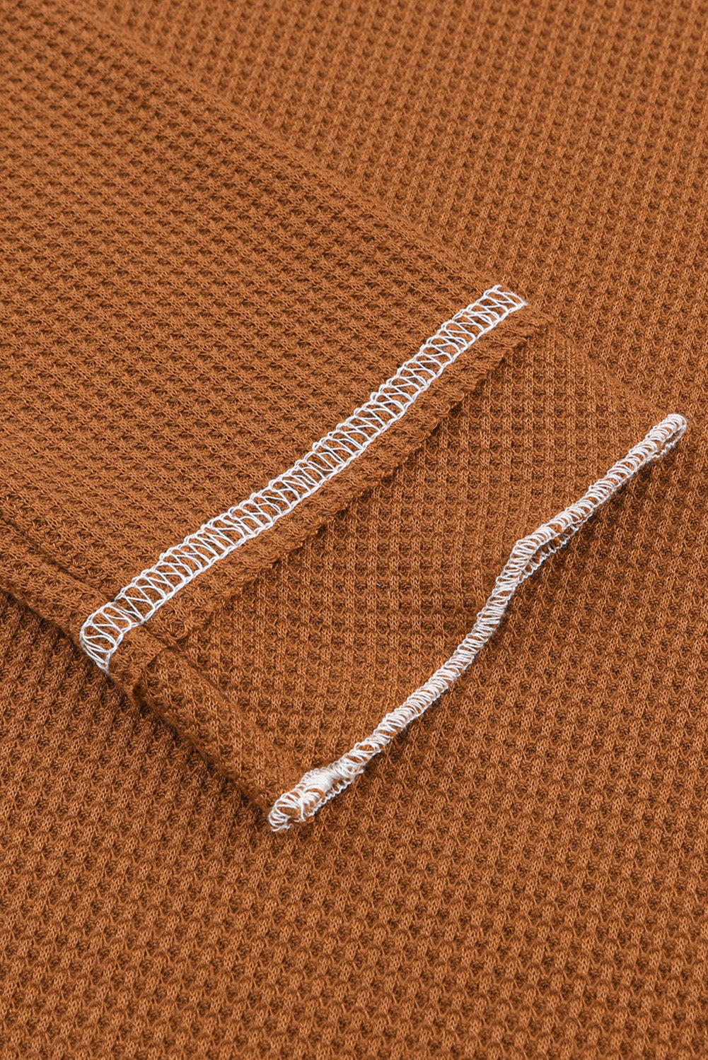 Waffle Knitted Casual Loose Top - Tamra.Shop.Social