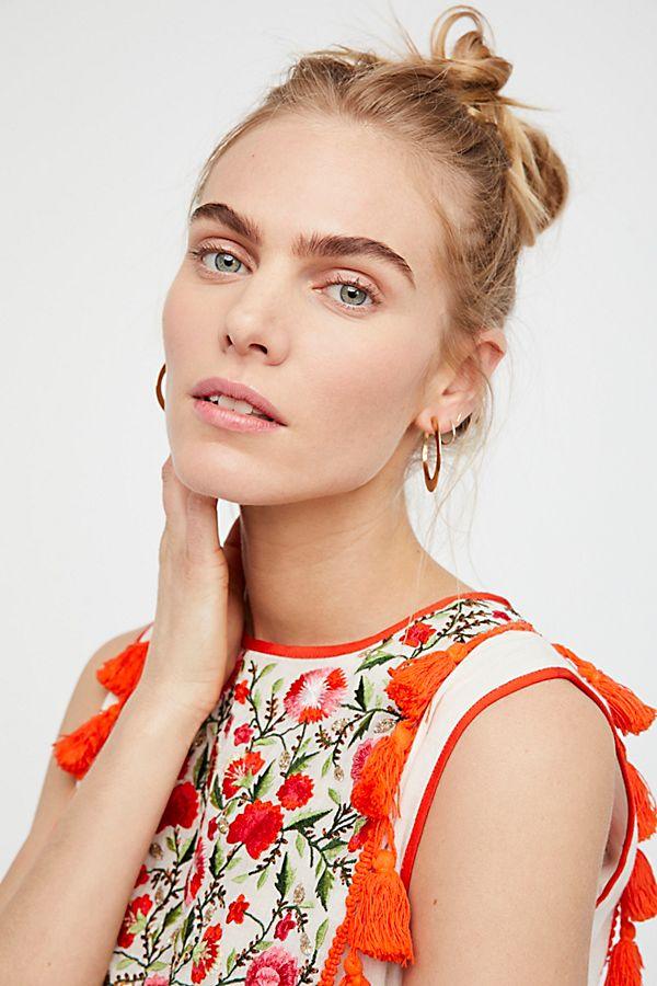 Bohemian Flower Embroidered Fringe Trimmed Dress - Tamra.Shop.Social