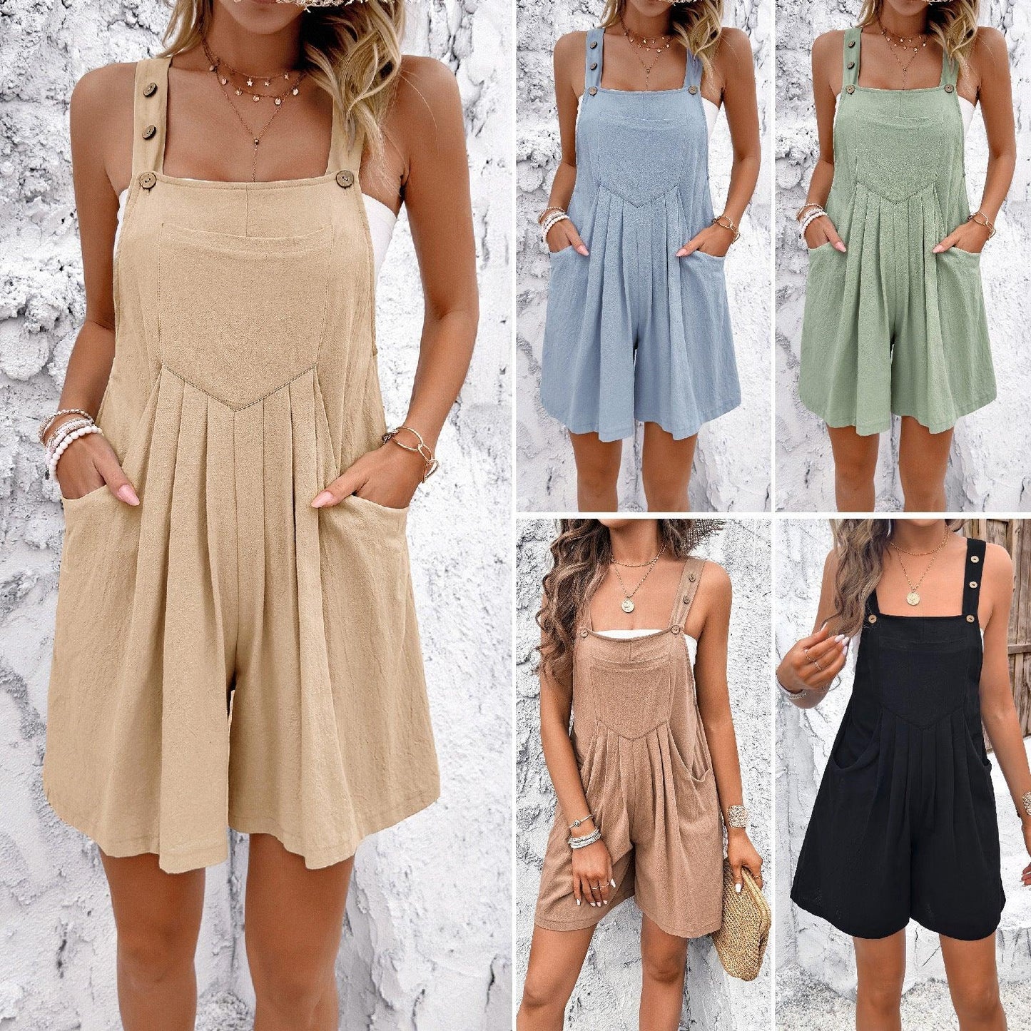 Casual Suspender Romper - Tamra.Shop.Social