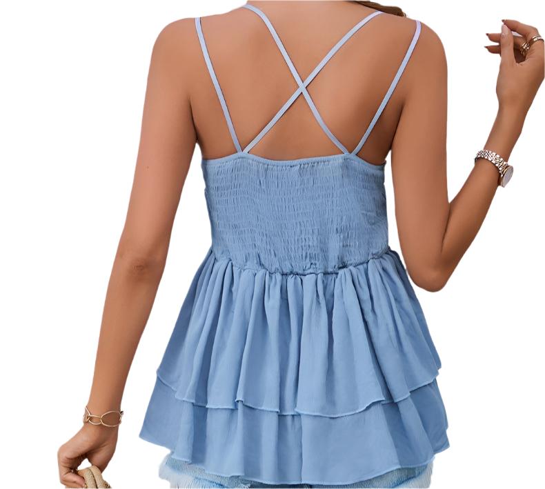 Chic Elegant Strap Lace Blouse - Tamra.Shop.Social