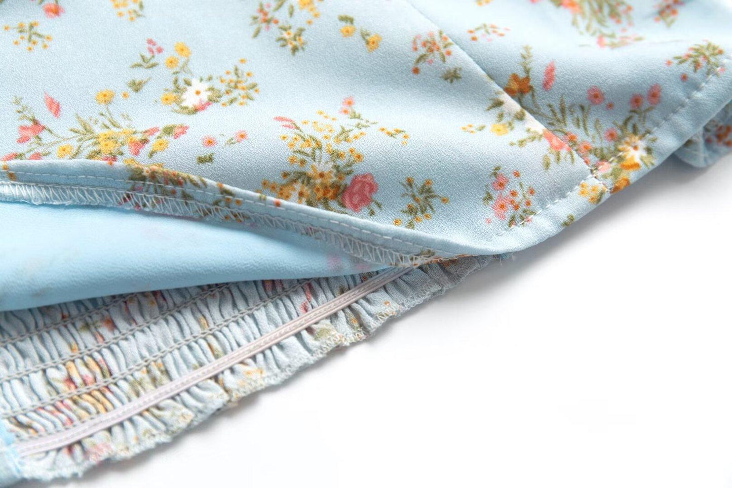 French Floral Print Bow Tie Shoulder Strap Top - Tamra.Shop.Social
