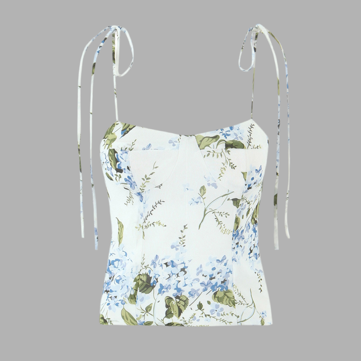 French Vintage Floral Slim Fit Top