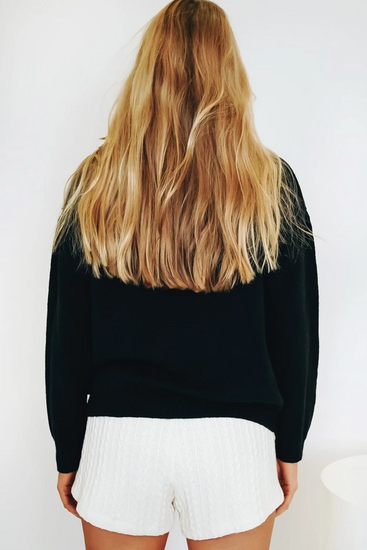Daisy Knitted Half Turtleneck Sweater