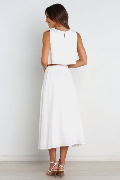 Elastic Waist Mid Waist Classic Skirt