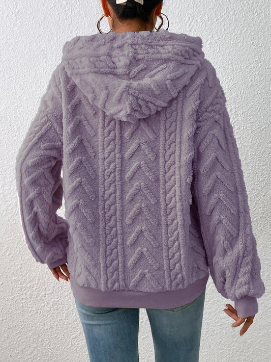 Pullover Hooded Loose Plush Sweater
