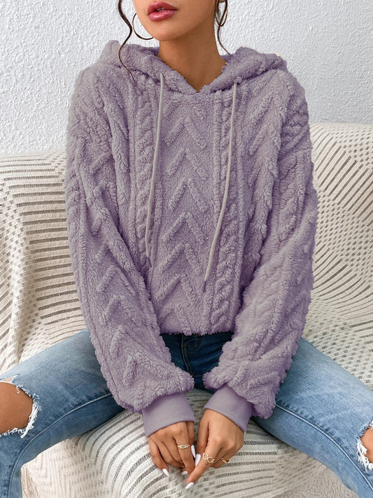 Pullover Hooded Loose Plush Sweater