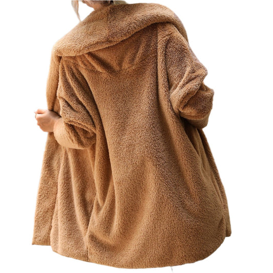Plush Loose Lapels Coat