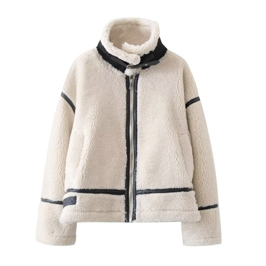 Street Fleece Stand Up Collar Jacket Coat