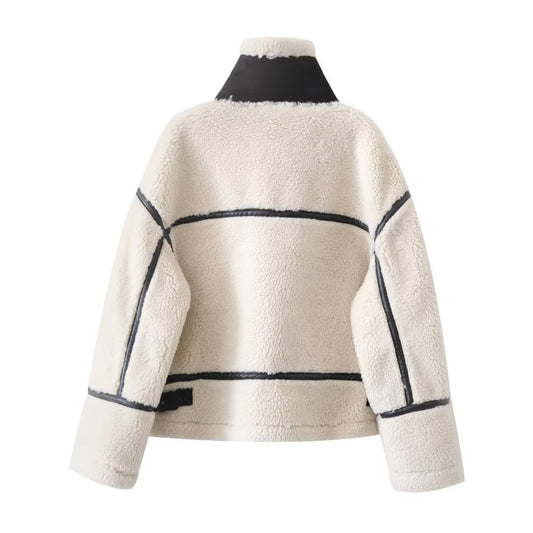 Street Fleece Stand Up Collar Jacket Coat