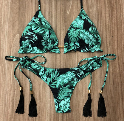 Printed Bikini Tied Swimsuit
