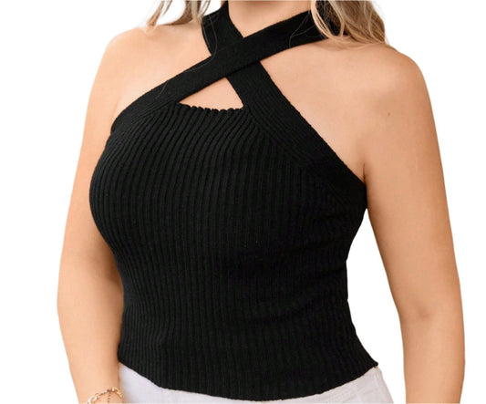 Halter Neck Knitwear Top