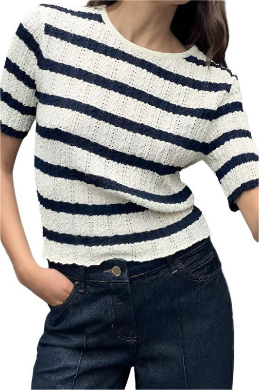 Striped Knitted Top