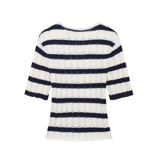 Striped Knitted Top