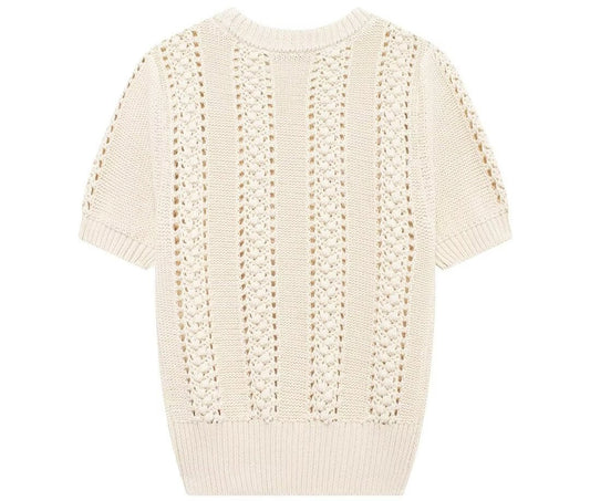 Casual Short Sleeved Knitwear Sweater Top