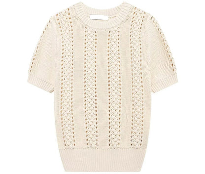 Casual Short Sleeved Knitwear Sweater Top