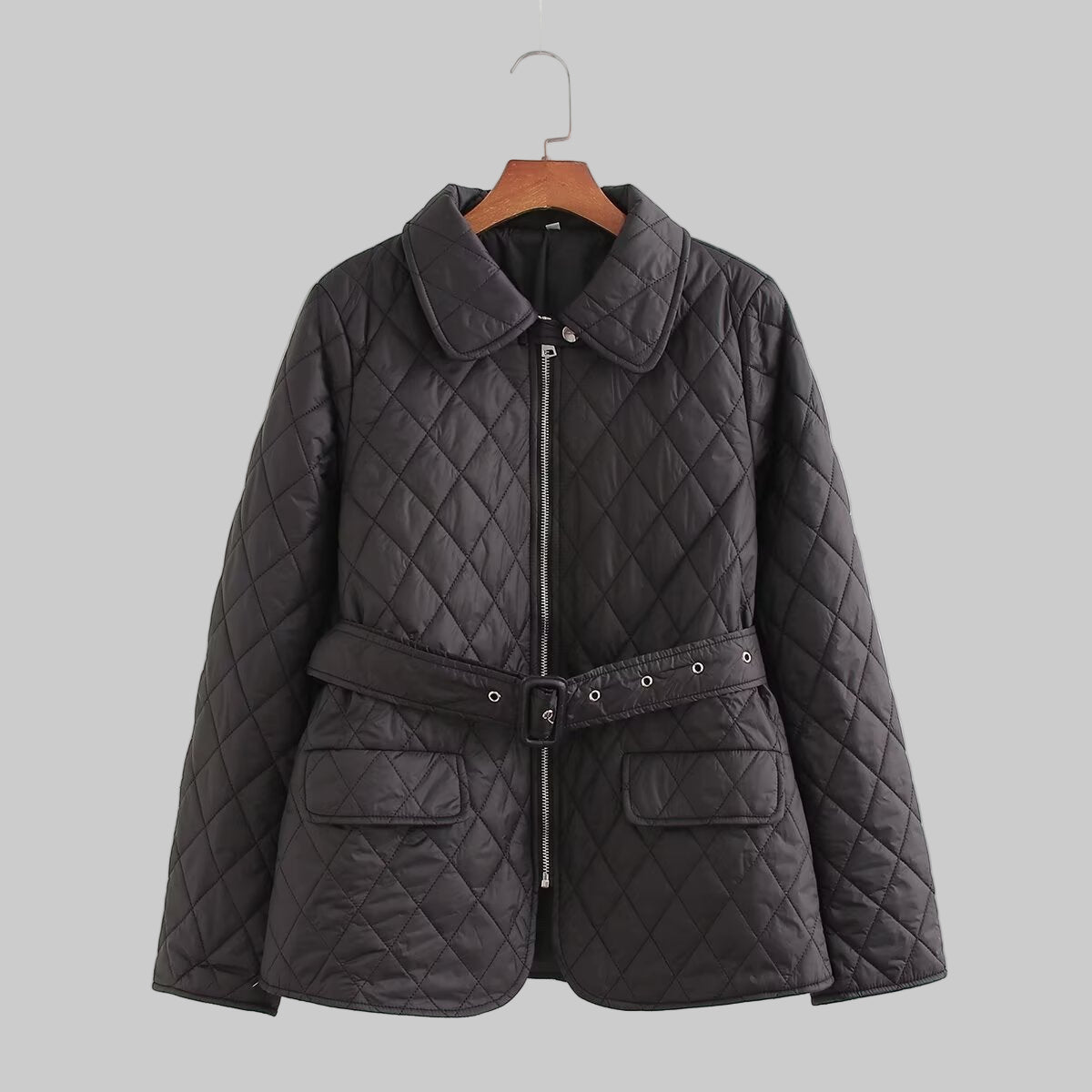Quilted Belted Coat