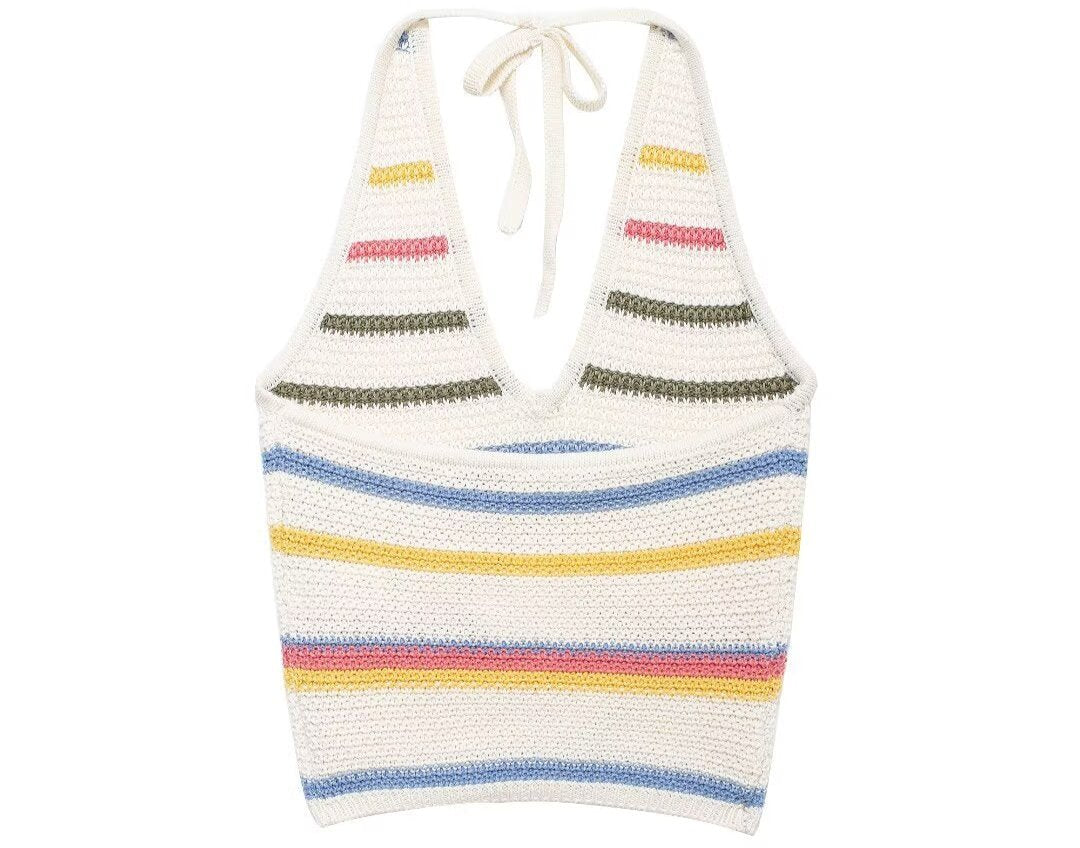 Crochet Halter Neck Vest Top