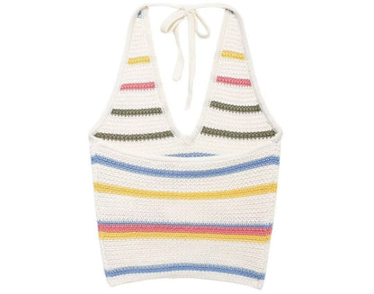 Crochet Halter Neck Vest Top