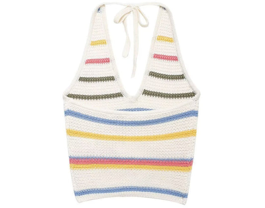 Crochet Halter Neck Vest Top