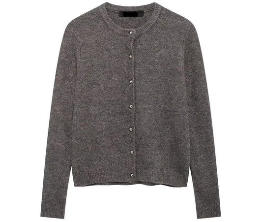Stylish Simple Metal Button Knitted Cardigan