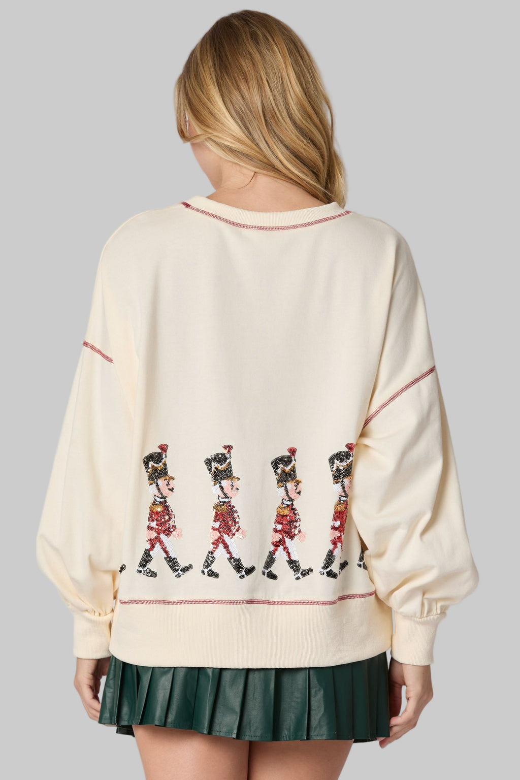 Christmas Soldier Sequined Sweatshirt