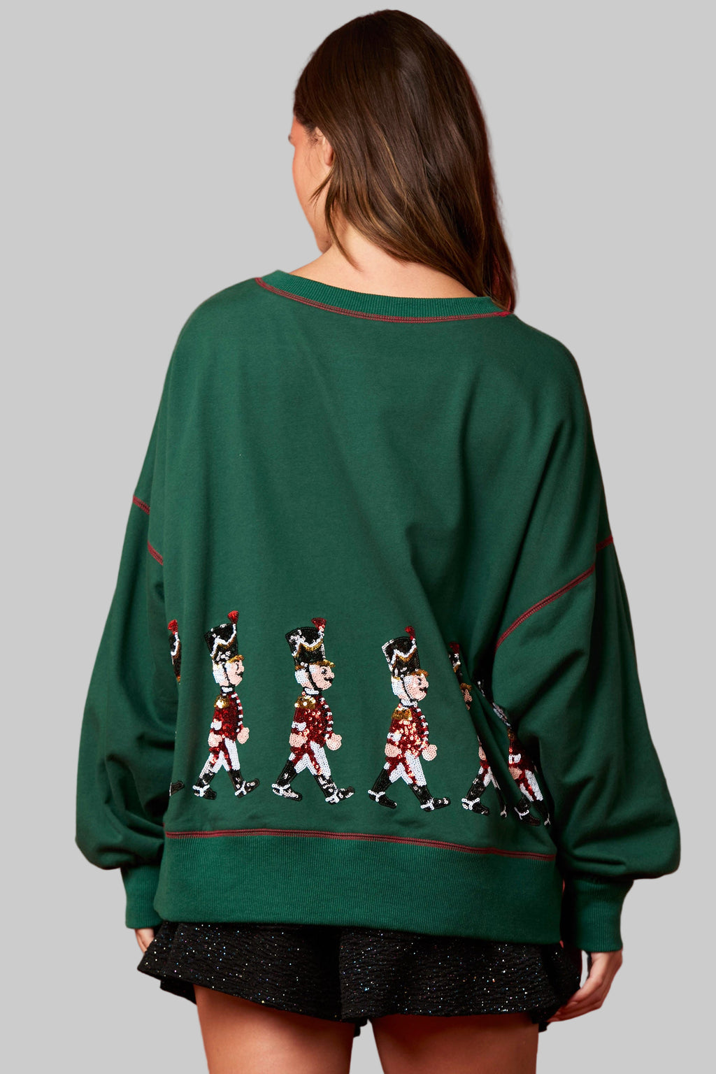 Christmas Soldier Sequined Sweatshirt