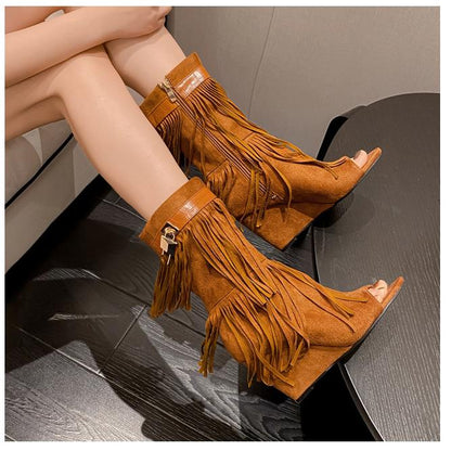 Tassel Retro Booties
