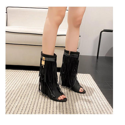 Tassel Retro Booties