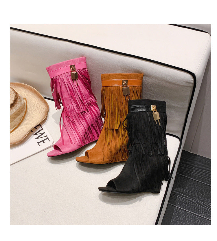 Tassel Retro Booties
