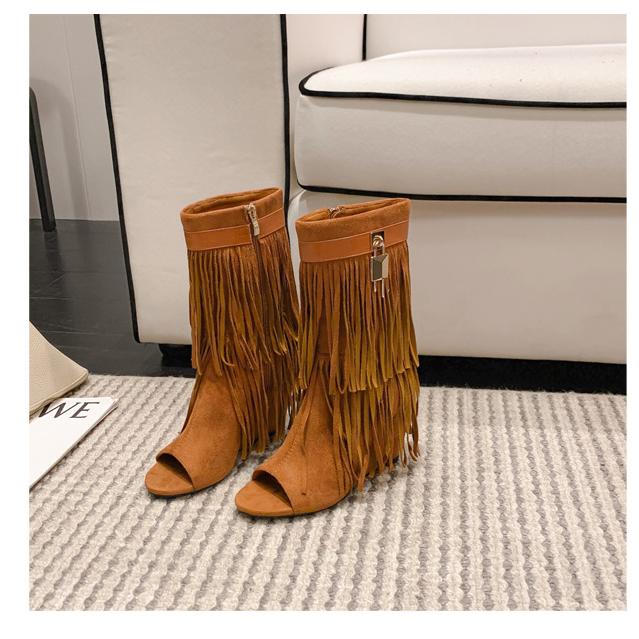 Tassel Retro Booties