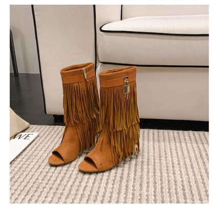 Tassel Retro Booties