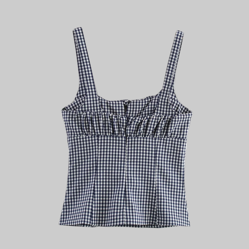 Plaid Stretch Top