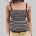 Striped Knitted Spaghetti Strap Top