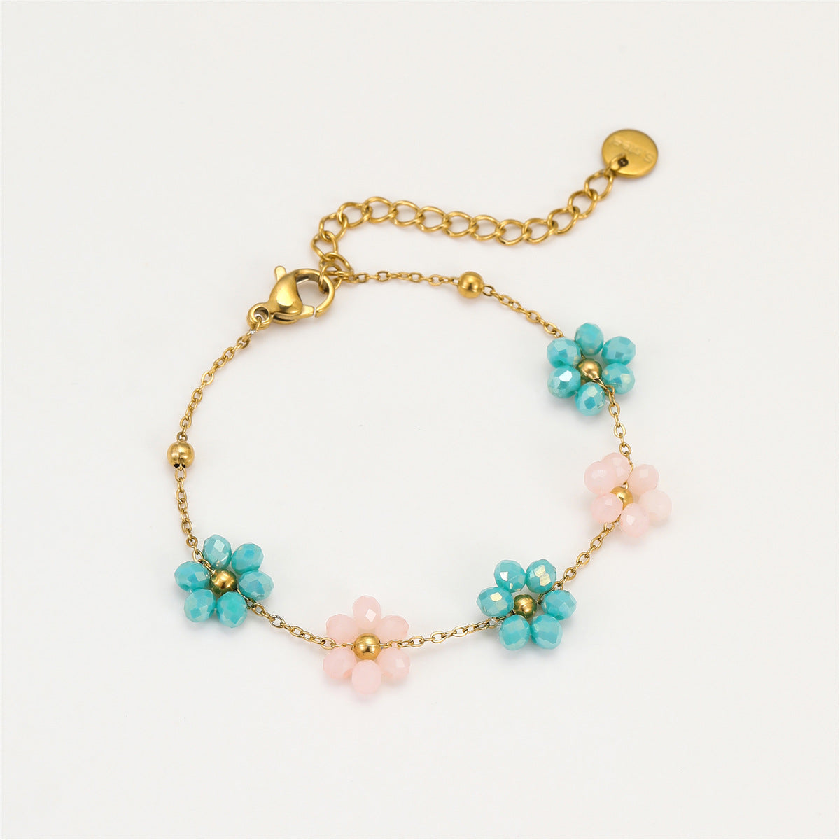 Colorful Floral Beaded Bracelet