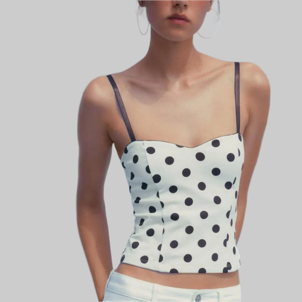 Polka Dot Sling Corset Top