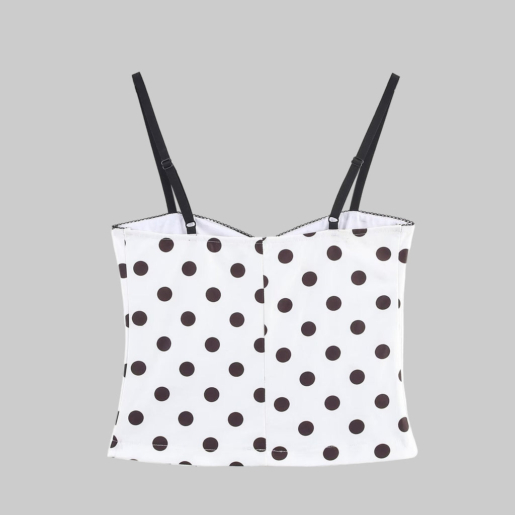 Polka Dot Sling Corset Top
