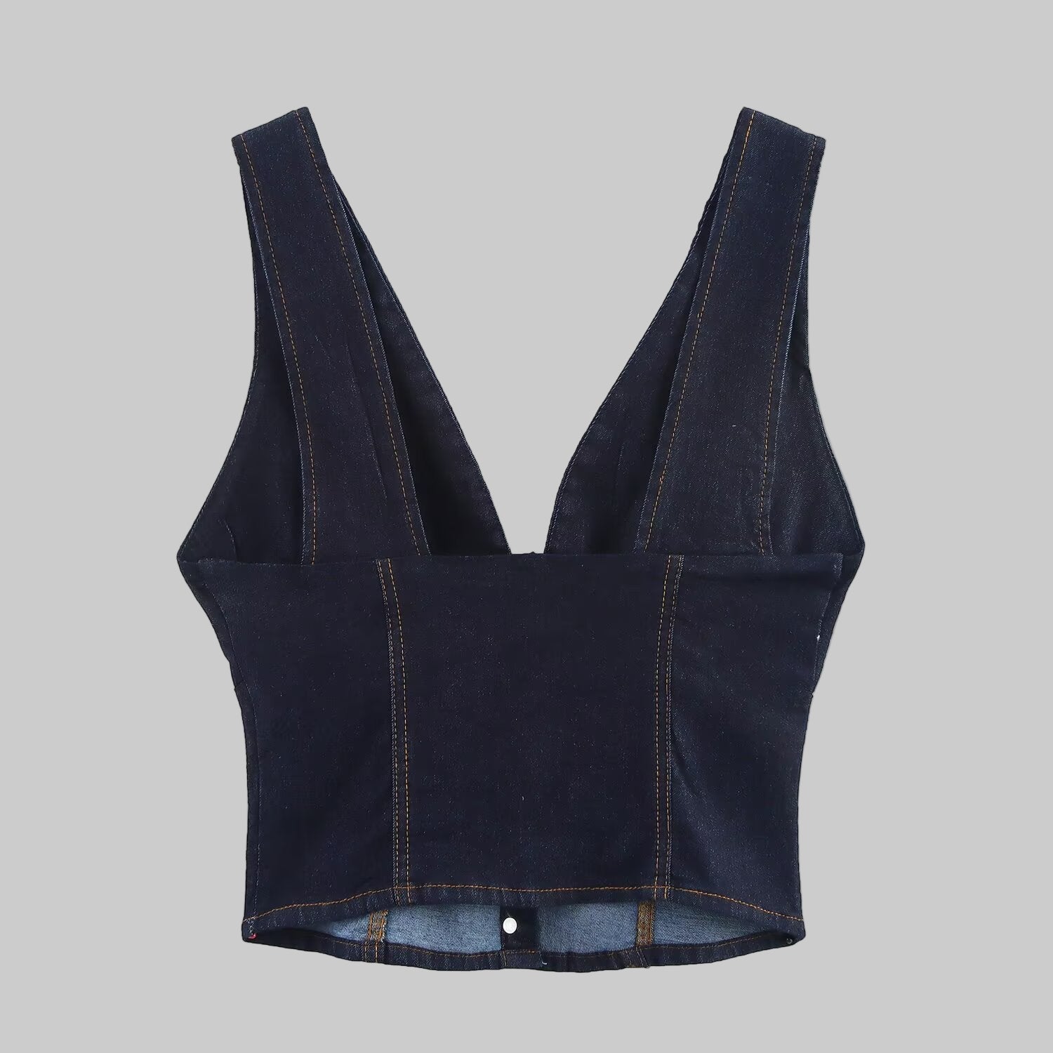 Slim Fit Denim Short Vest Top