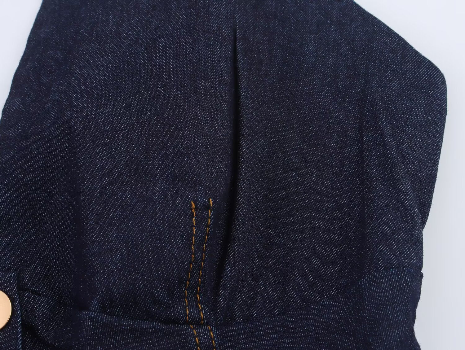 Slim Fit Denim Short Vest Top
