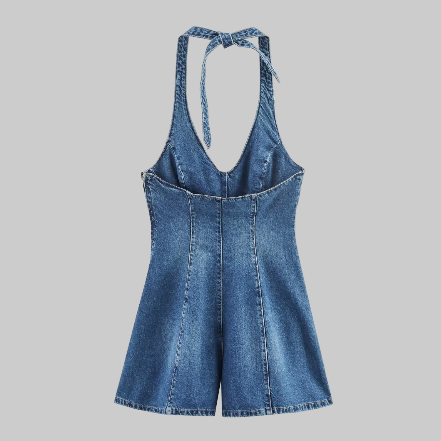 Halter Denim Romper