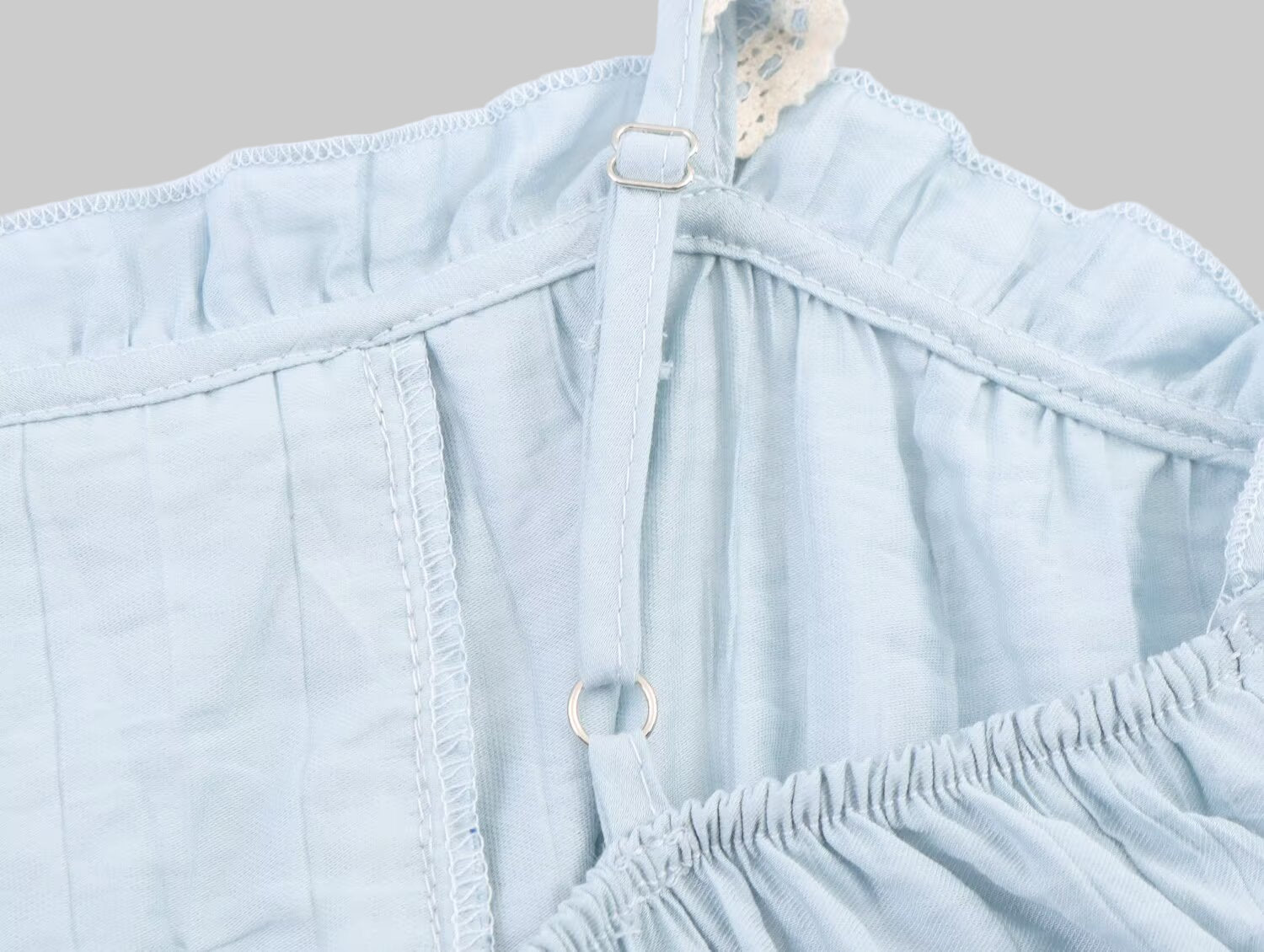 Embroidered Ruffled Top