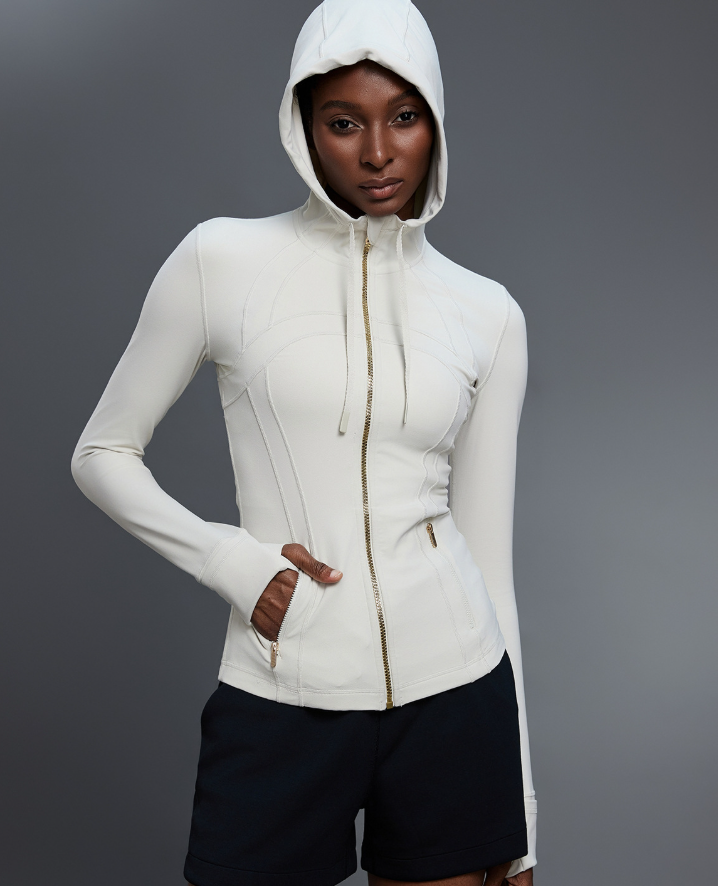 Bone White Gold Color Zipper