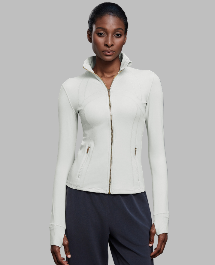 Bone White Gold Label Zipper