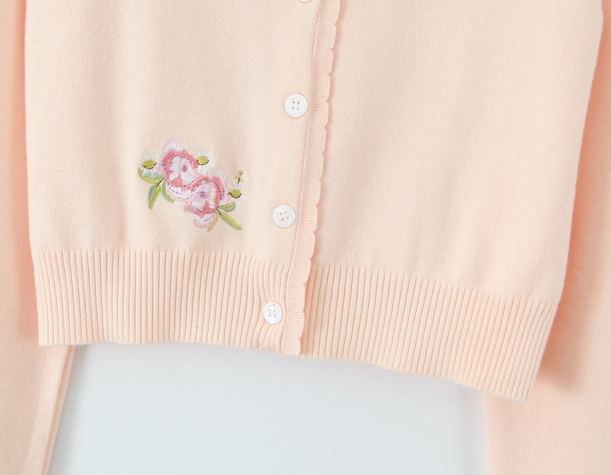 Floral Embroidered Knitwear Sweater