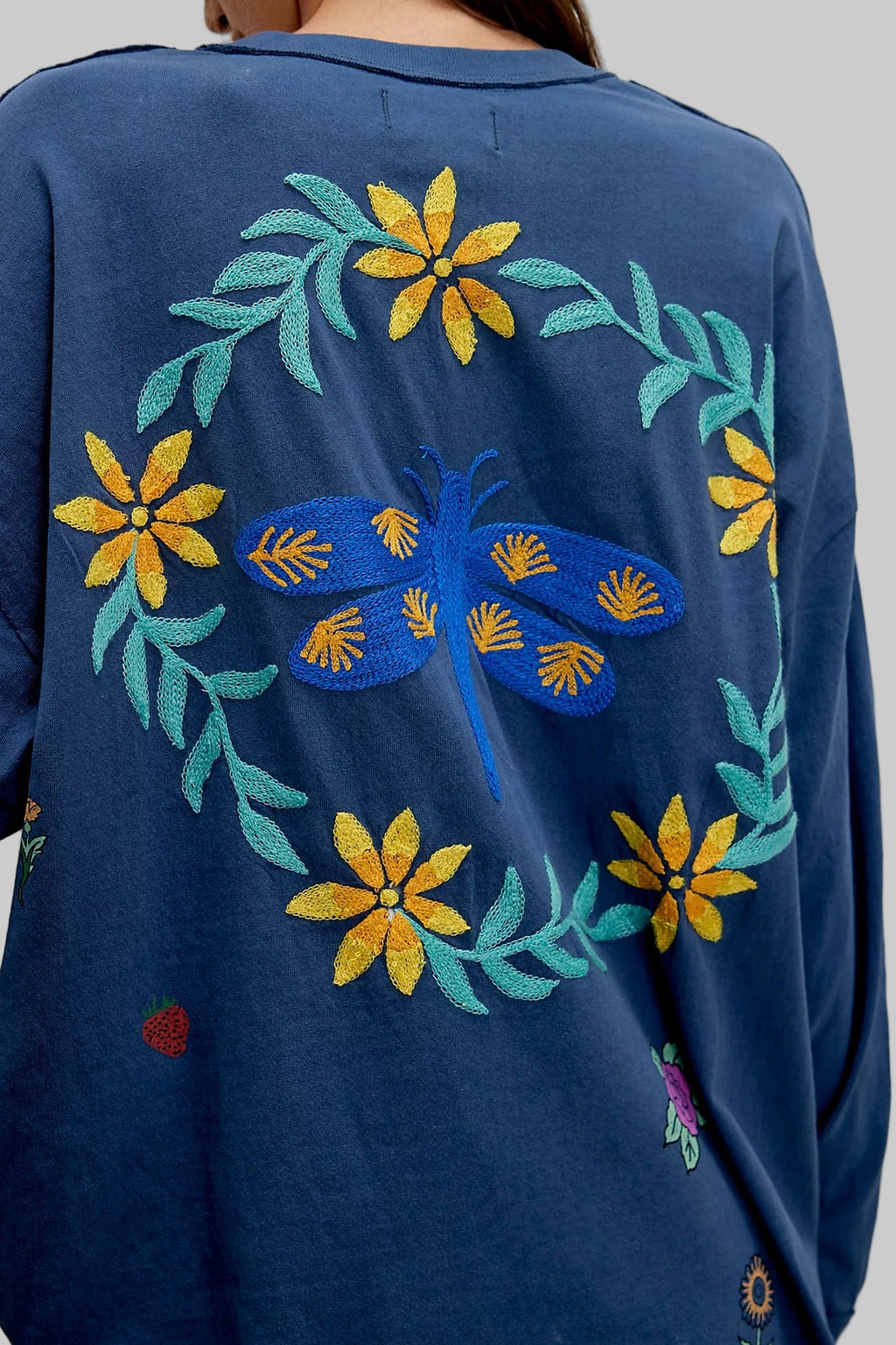 Embroidered Knitted Pullover Sweatshirt - Tamra.Shop.Social