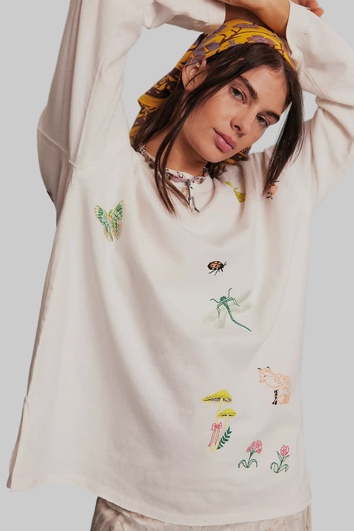 Embroidered Knitted Pullover Sweatshirt - Tamra.Shop.Social