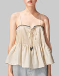 Color Contrast Trim Sling Top
