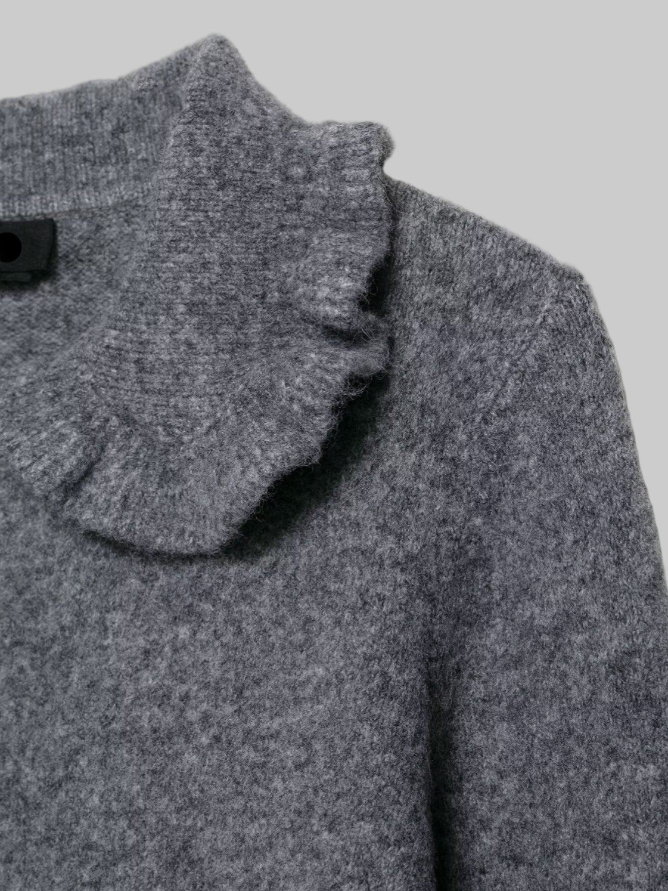 Ruffled Collar Knitwear Cardigan