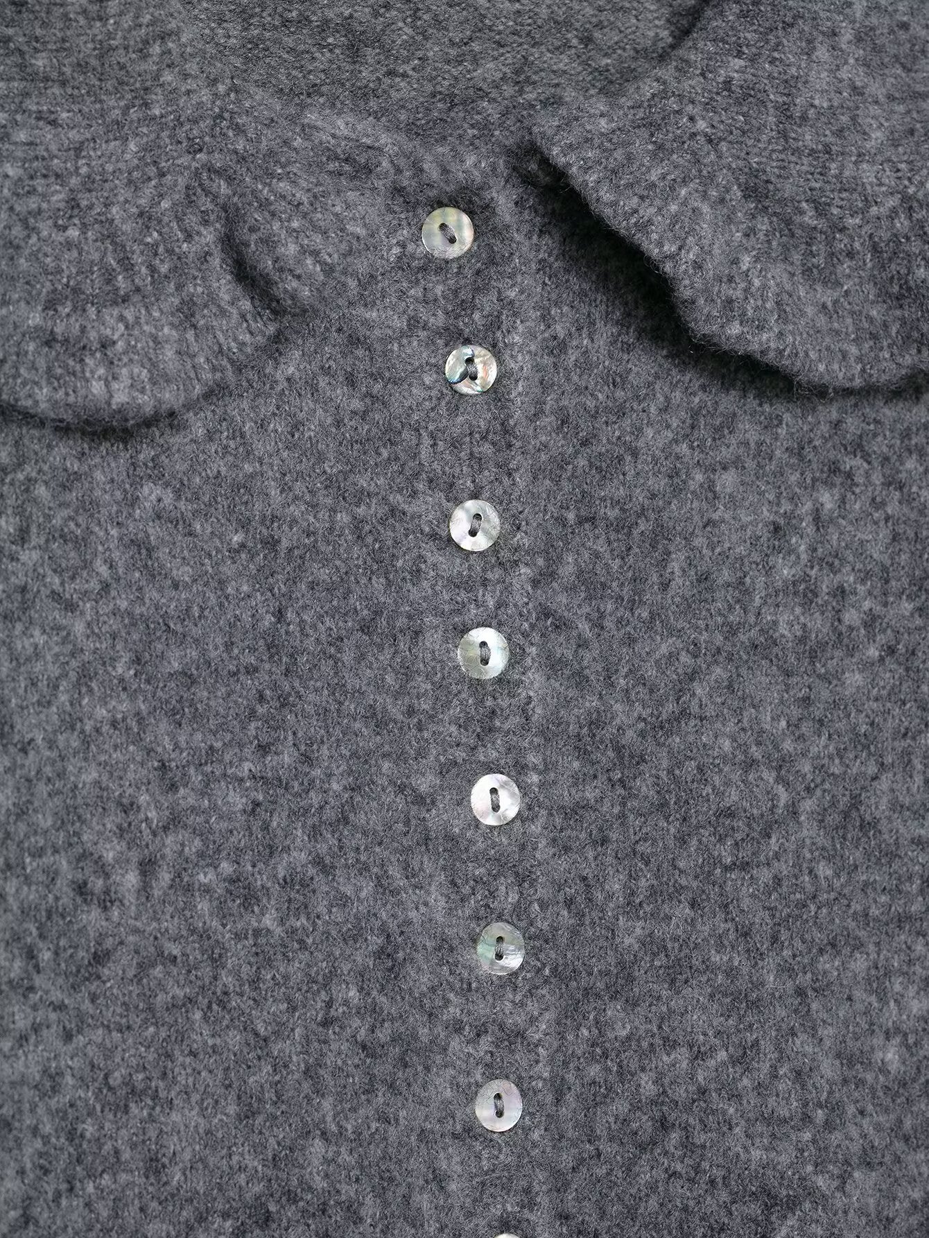 Ruffled Collar Knitwear Cardigan