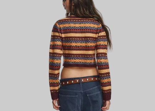 Jacquard Knitted Cardigan