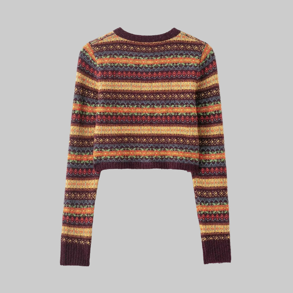 Jacquard Knitted Cardigan